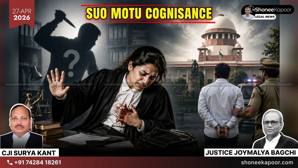 SC Acts Suo Motu Cognisance After Lawyer Stabbed by Husband