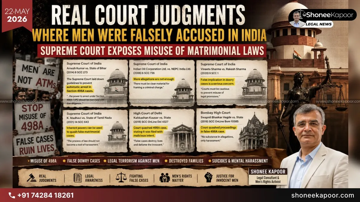 Real Court Judgments Where Men Were Falsely Accused In India