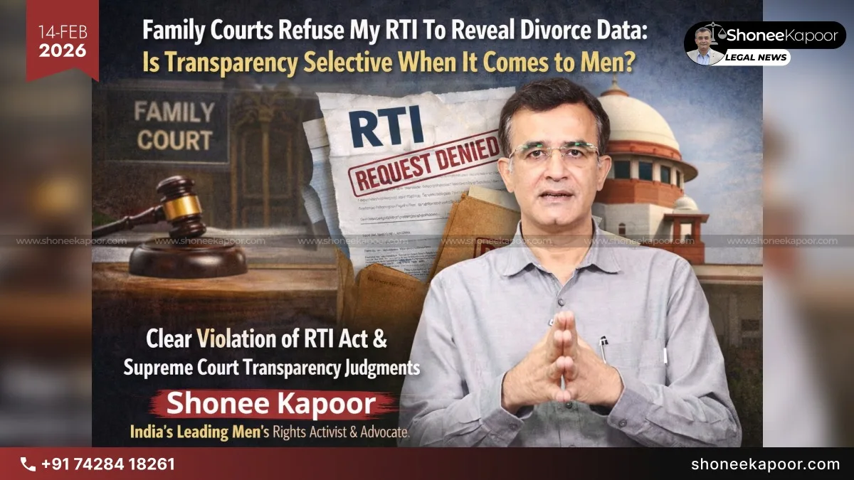 Family Courts Refuse My RTI To Reveal Divorce Data: Is Transparency Selective When It Comes to Men?