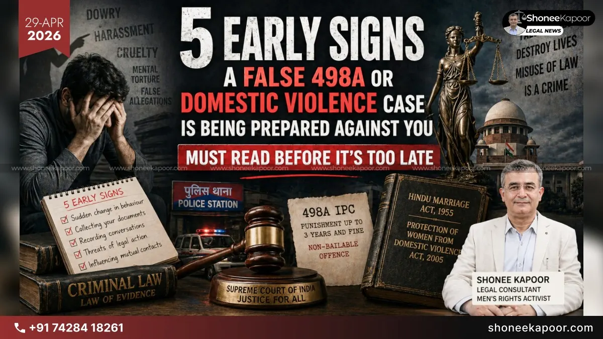 5 Early Signs a False 498A or Domestic Violence Case Is Being Prepared Against You