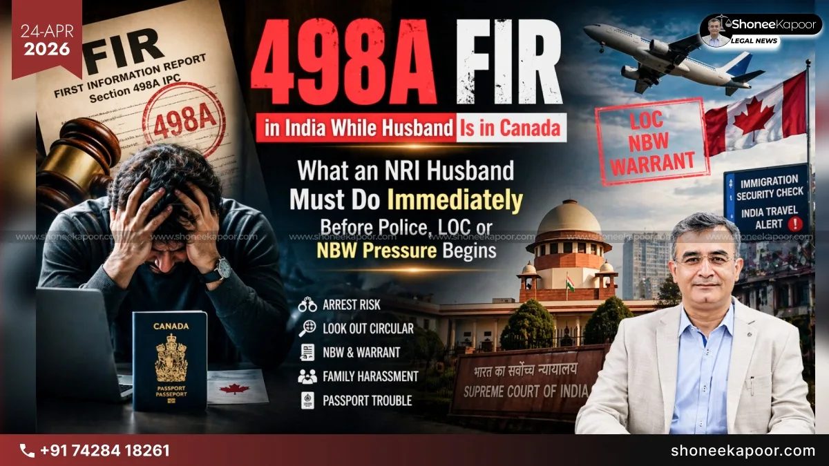 498A FIR in India While Husband Is in Canada: What an NRI Husband Must Do Immediately Before Police, LOC or NBW Pressure Begins