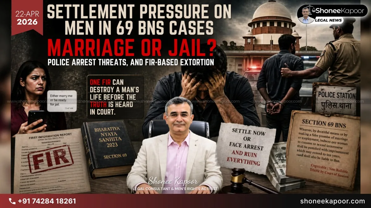Settlement Pressure on Men in 69 BNS Cases: Marriage or Jail, Police Arrest Threats, and FIR-Based Extortion