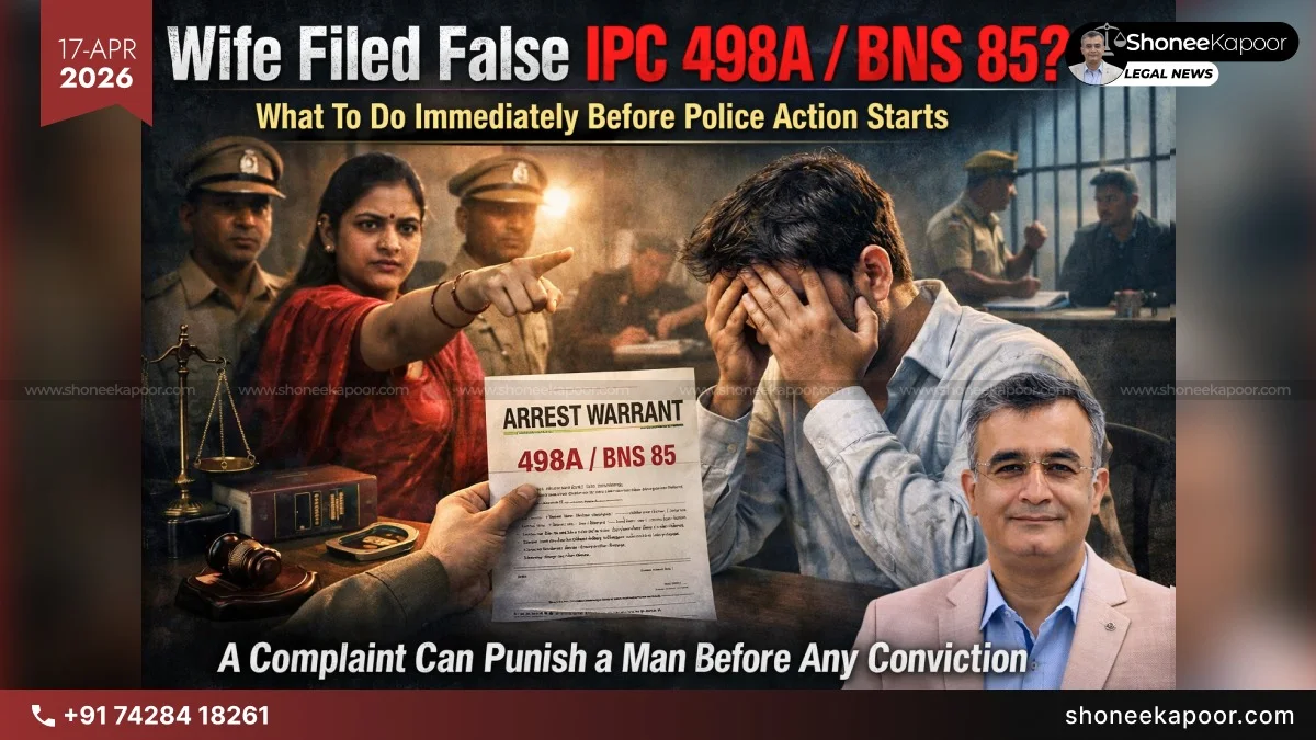 Wife Filed False IPC 498A / BNS 85? What To Do Immediately Before Police Action Starts