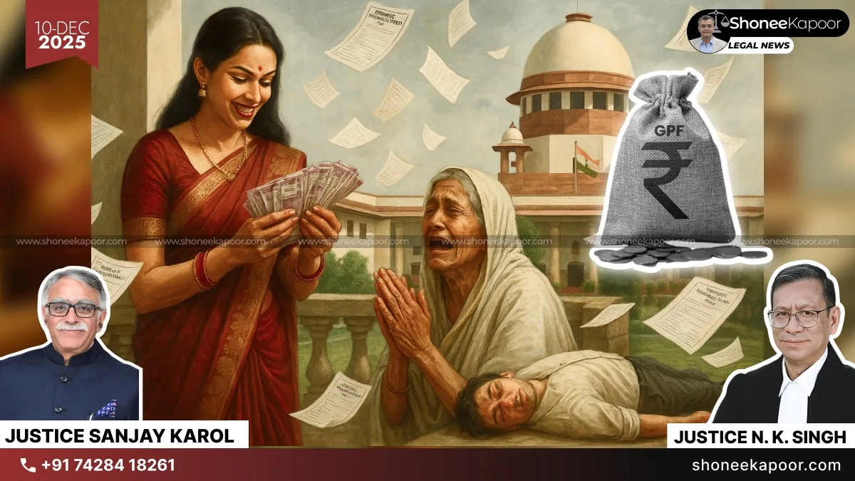 GPF Nomination for Mother Becomes Invalid After Marriage: Supreme Court Rules Wife – A Govt Servant’s Widow, Has Stronger Claim
