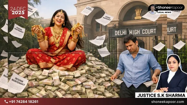 Delhi High Court: Husband Cannot Use Wife’s Inherited Property or Family Wealth to Deny Interim Maintenance