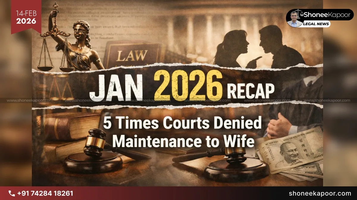 5 Times Courts Denied Maintenance to Wife in January 2026 – Big Relief for Husbands in Key High Court Rulings