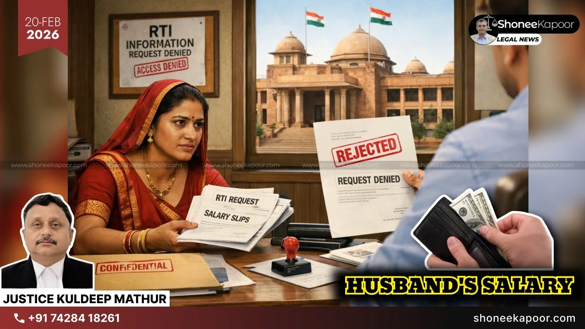 Salary Of Husband Is Personal Information: Rajasthan High Court Rejects Wife’s RTI Plea in Matrimonial Dispute