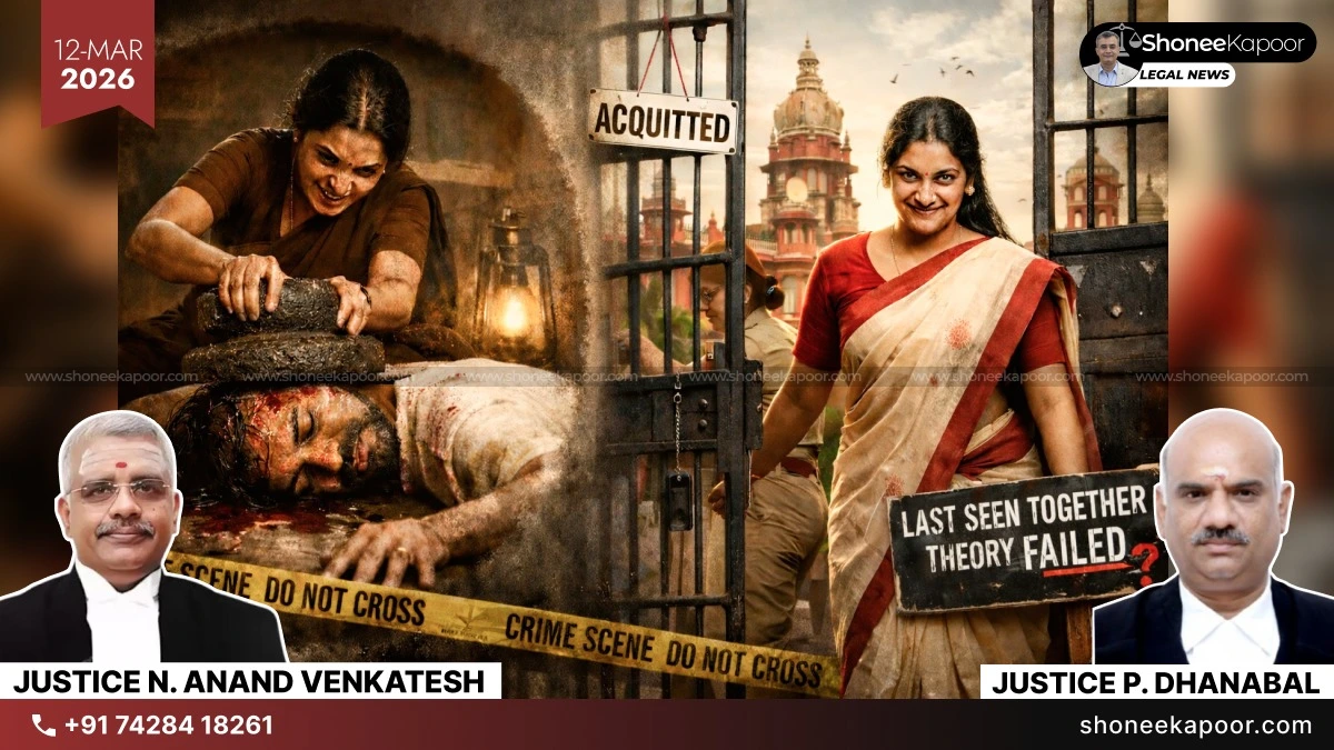 Husband Murder Case | Wife’s Life Imprisonment Turns Into Acquittal: Madras High Court Holds “Last Seen Together” Cannot Be Presumed in Marriage