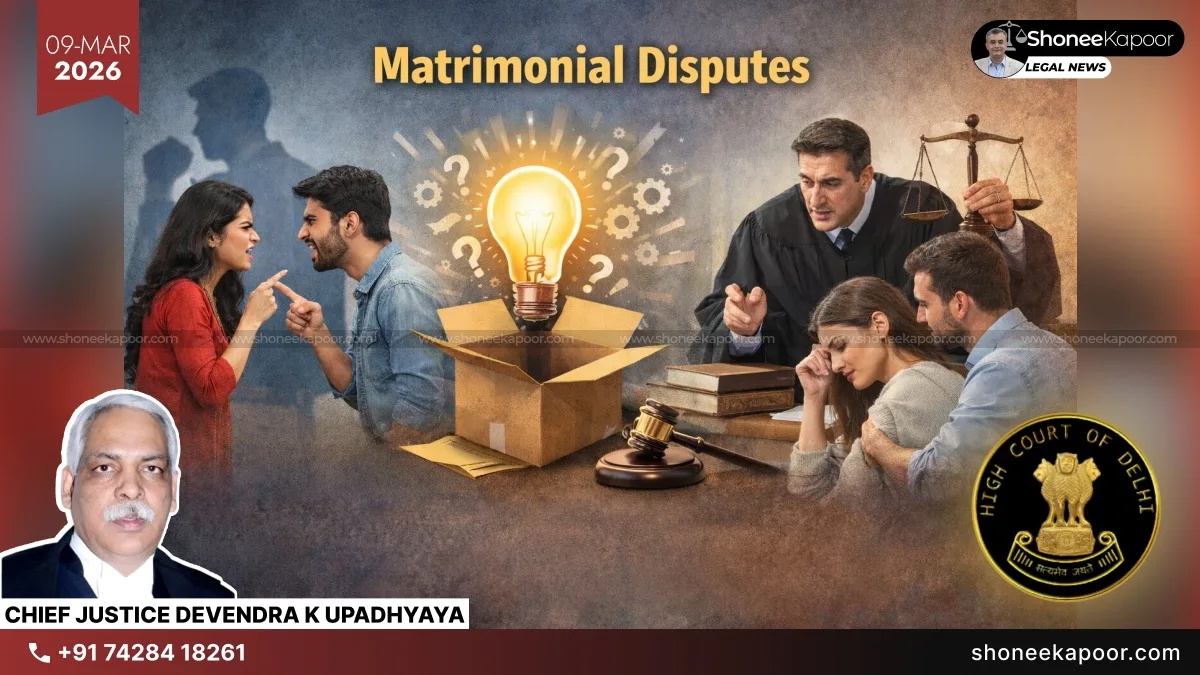 Matrimonial Disputes Needs Out-of-Box Thinking. Lawyers, Judges Must Show Sensitivity In Family Conflicts As Law Alone Cannot Ensure Justice: Delhi HC Chief Justice