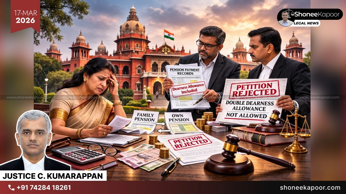 Double Dearness Allowance Not Permissible: Madras High Court Dismisses Woman’s Claim for DA on Regular Pension Despite Receiving Family Pension 