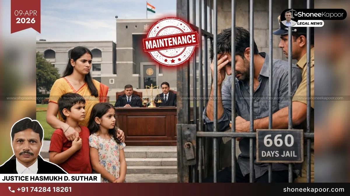 Husband’s Financial Incapacity Ignored: Gujarat High Court Upholds 660-Day Sentence, Reaffirms Legal & Ethical Duty to Maintain Wife and Children