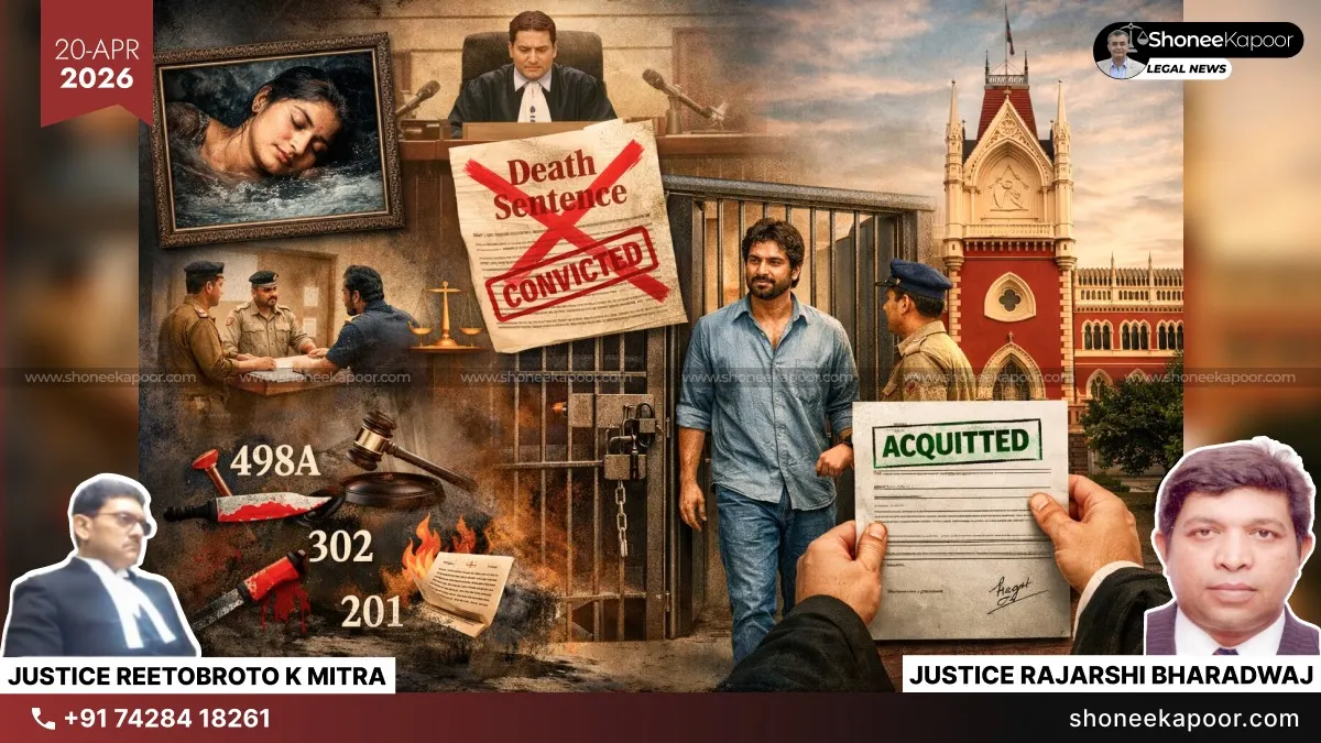 Husband Acquitted In Wife’s Murder Case: Calcutta High Court Sets Aside Death Sentence, Says Trial Court “Misconstrued” Facts, Chain Of Circumstantial Evidence Broken