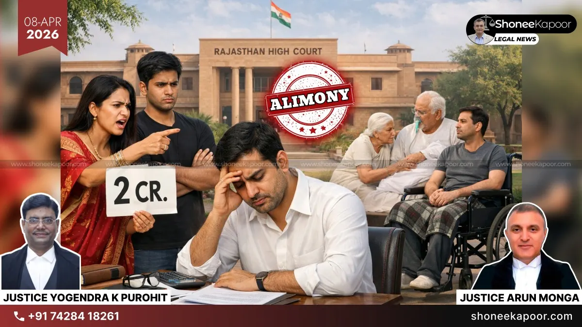 Adult Son’s Earning Capacity No Defence | Wife’s Alimony Right Stands “Independent”: Rajasthan High Court Enhances Amount to ₹40 Lakh Despite Husband’s Financial Burdens