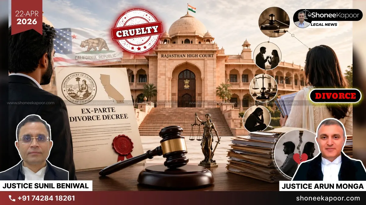Husband’s Ex-Parte Divorce Decree From Foreign Court Amounts To Cruelty: Rajasthan High Court Grants Divorce To Wife, Says Dead Marriage Cannot Be Forced to Continue