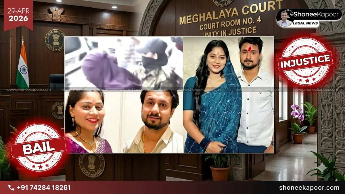 Honeymoon Murder Case Twist: Shillong Court Grants Bail to Wife Sonam Raghuvanshi in Raja Death Case Citing Arrest Lapses