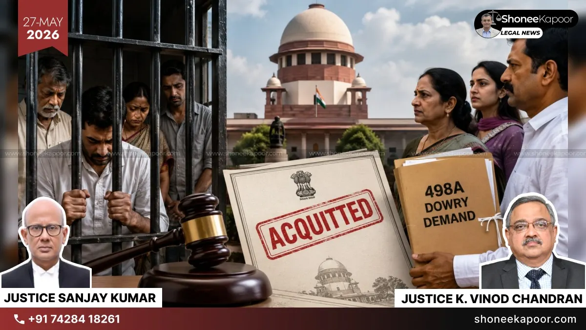498A Acquittal | “No Specific Incidents, No Proven Dowry Demand, No Reliable Letters”: Supreme Court Acquits Husband And Questions Earlier Conviction In Wife’s Suicide Case