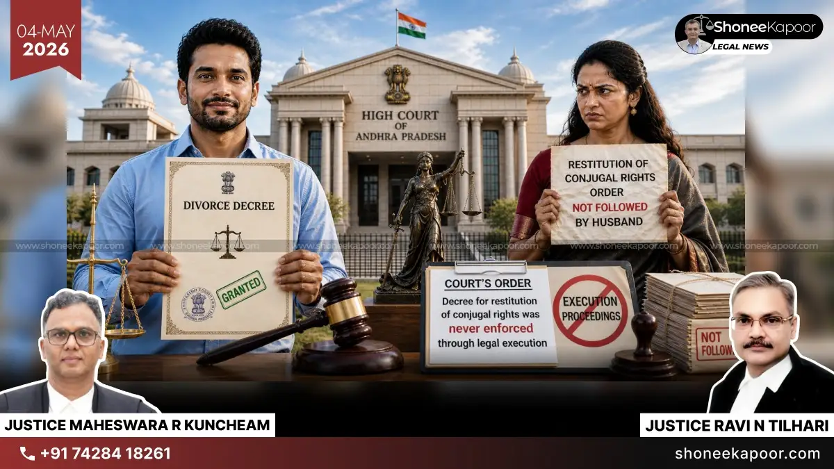 Refusal To Resume Cohabitation Not “Own Wrong” Under Section 23 HMA: Andhra Pradesh High Court Grants Divorce To Husband, Notes RCR Decree Was Never Enforced