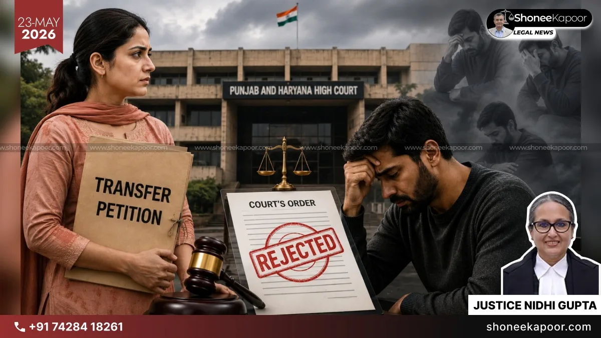 Courts Cannot Assume Only Wives Face Hardship: Punjab & Haryana HC Rejects Transfer Plea In Matrimonial Dispute Considering Husband’s Depression & Anxiety