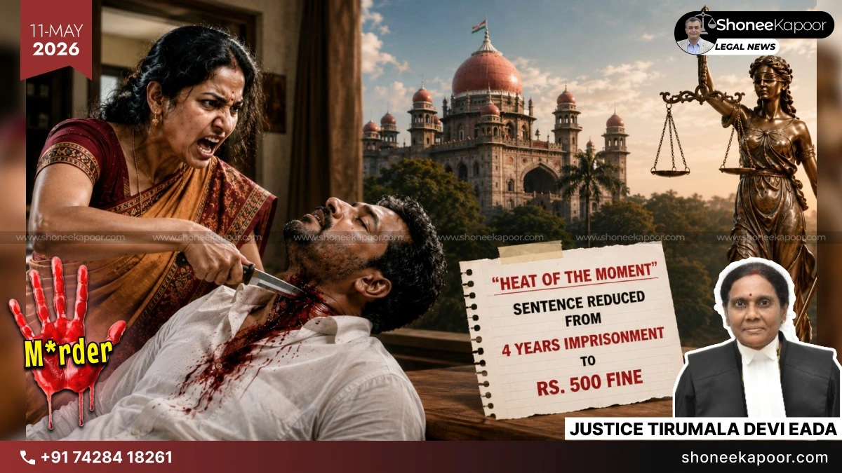 Stabbing Husband To Death During Domestic Fight Not Murder: Telangana High Court Reduces Wife’s 4-Year Jail Sentence To ₹500 Fine