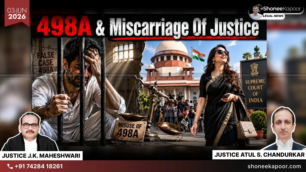 498A & Miscarriage Of Justice | Merely Not Talking To Wife For Some Days Not Sufficient For Cruelty Charge: Supreme Court Frees Husband After 3 Years Of Rigorous Imprisonment