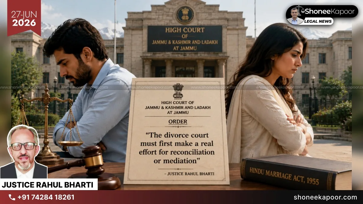 Divorce Petitions Cannot Be Treated Like Routine Civil Cases; Reconciliation Must Come Before Filing of Replies: J&K And Ladakh High Court