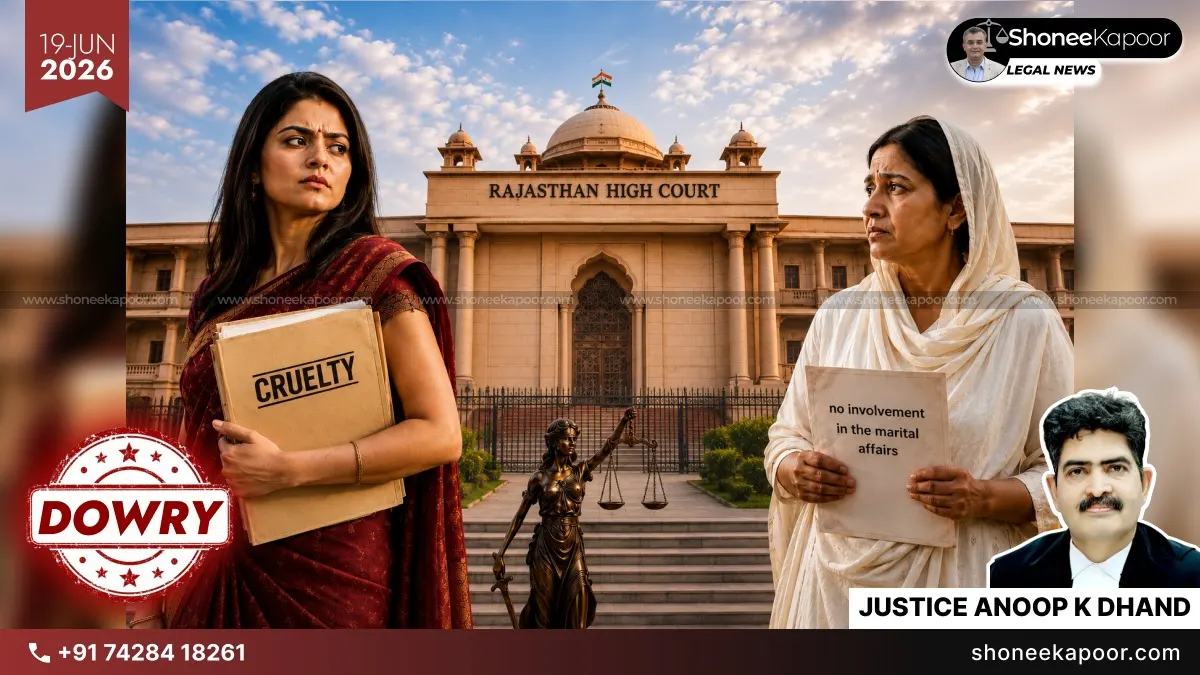 Widowed Jethani Living Separately Cannot Be Prosecuted On Vague Dowry And Cruelty Allegations: Rajasthan High Court Quashes 498A Case