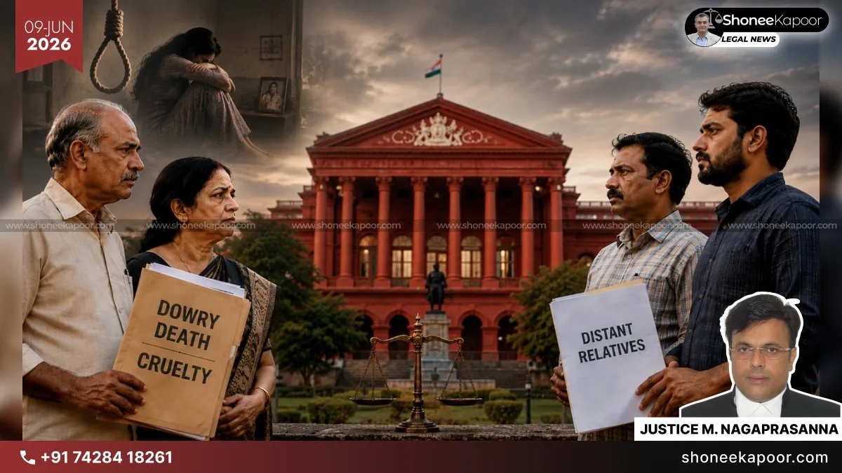 Distant Relatives Cannot Be Dragged Into Dowry Death Cases If They Are Not Related To The Husband By Blood, Marriage Or Adoption: Karnataka High Court