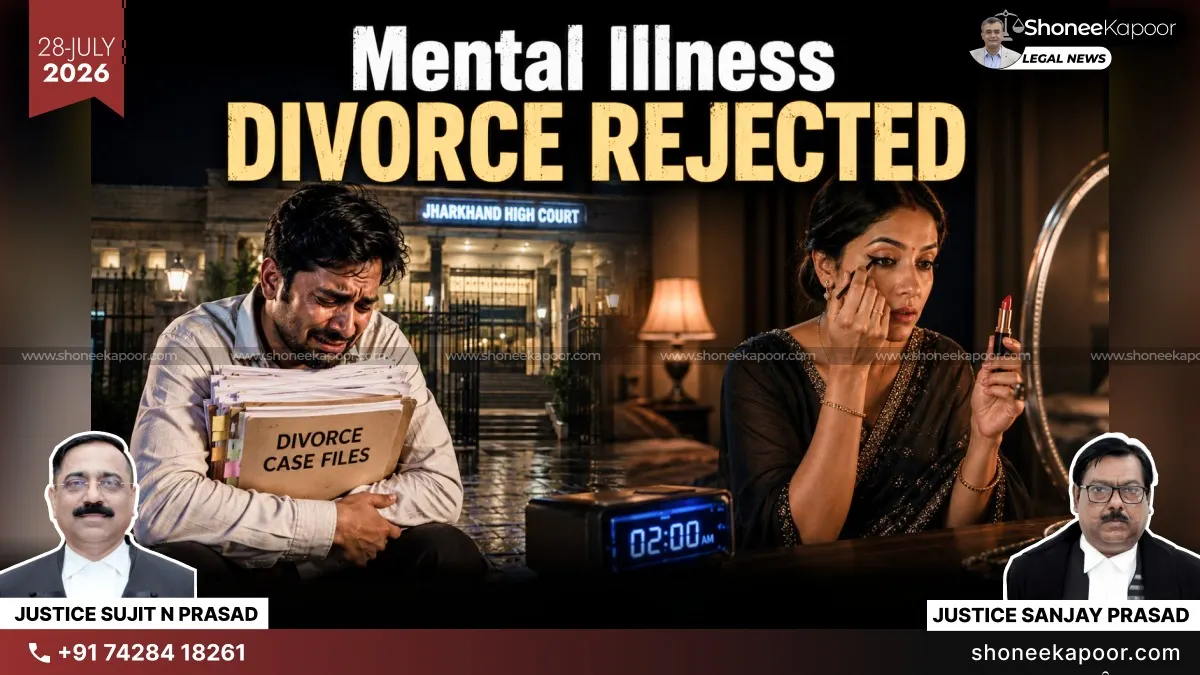 Husband’s Divorce Appeal Rejected | “Applying Kajal and Lipstick at 2 AM Is Not a Sign of Mental Illness”: Jharkhand High Court