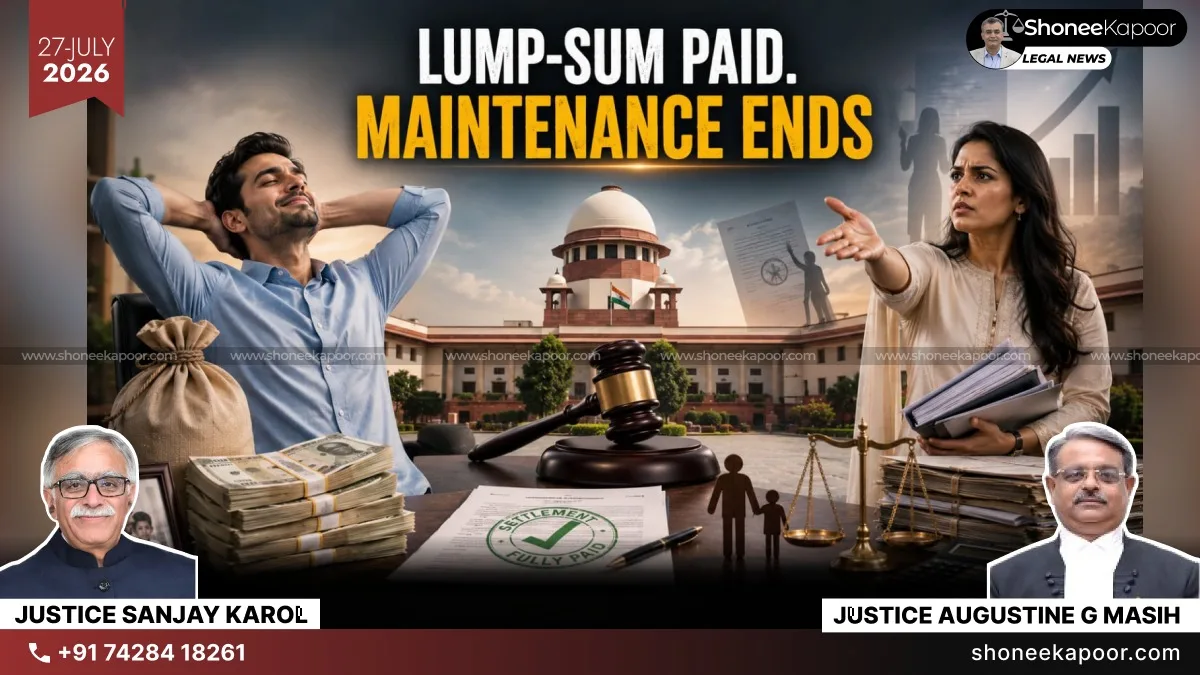 Wife Claimed 20% Of Husband’s Income Despite ₹2.20 Crore Settlement | “Need Not Pay Any Further Amount Towards Maintenance”: Supreme Court