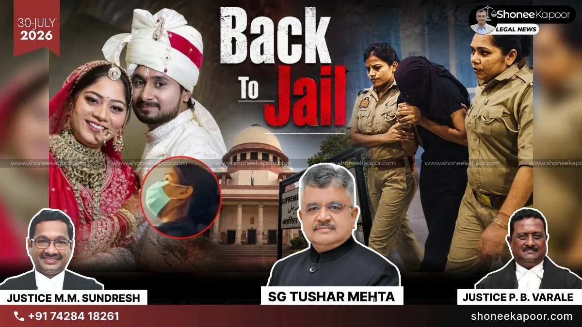 Sonam Raghuvanshi Surrenders & Gets Back To Jail After Supreme Court Cancels Bail In Honeymoon Murder Case