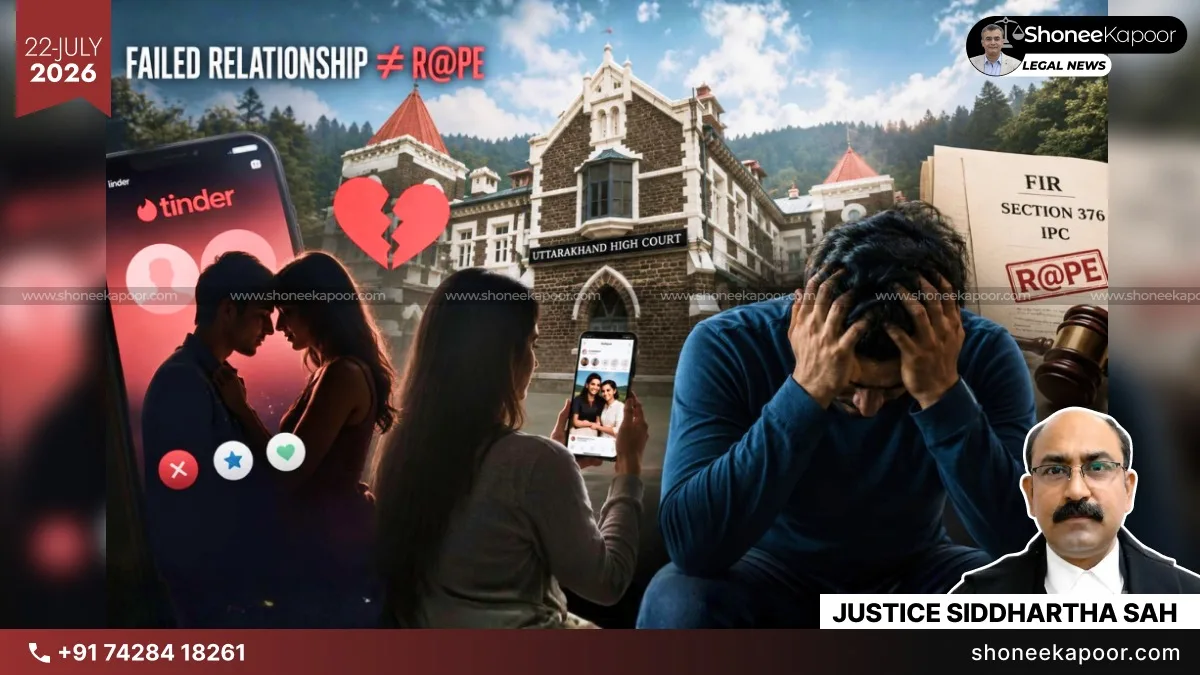 A Failed Consensual Tinder Relationship Alone Does Not Amounts To Rape U/S 376 Of IPC:Uttarakhand High Court
