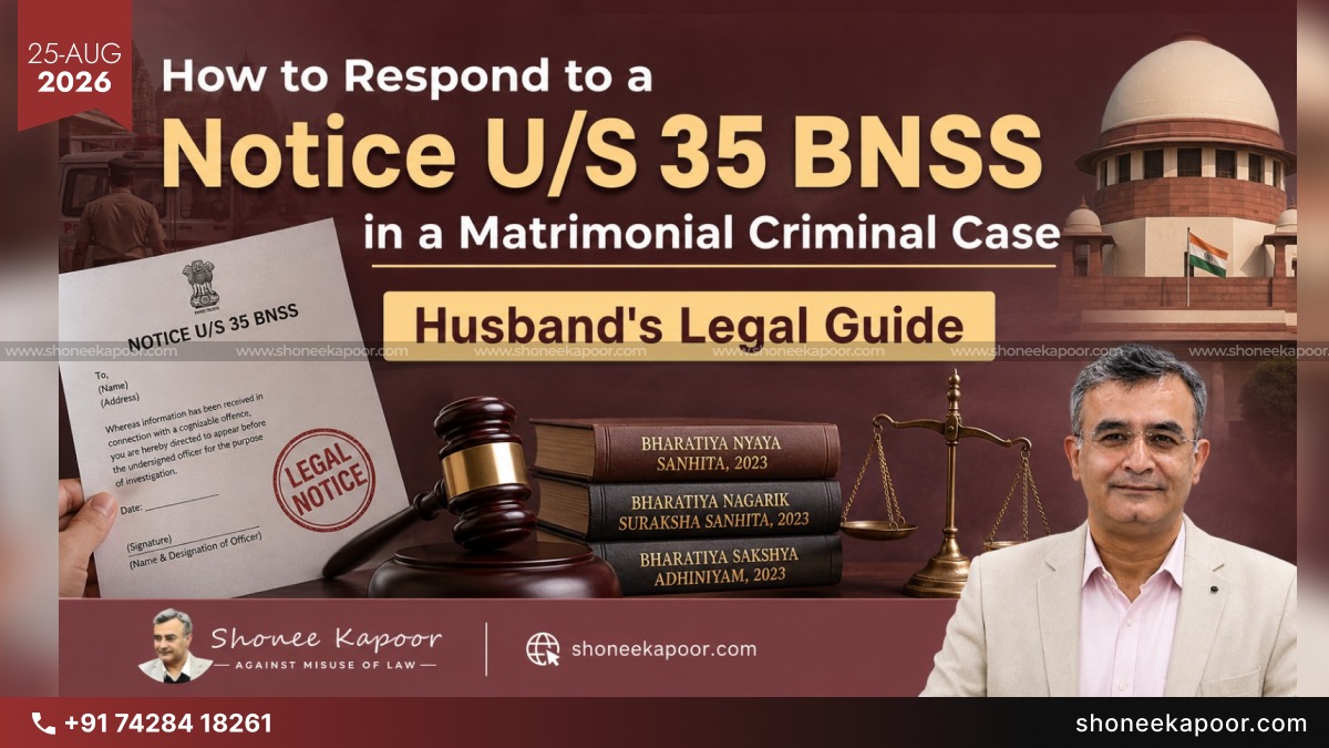 How to Respond to a Notice U/S 35 BNSS in a Matrimonial Criminal Case: Husband's Legal Guide