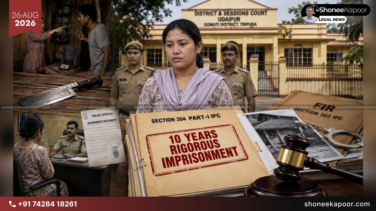 Wife Kills Husband With Chopper Inside Home—Tripura Court Sentences Her To 10 Years’ Rigorous Imprisonment