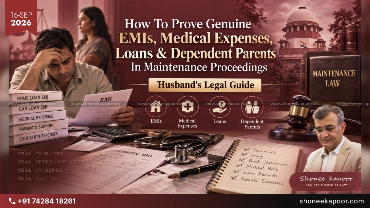 How To Prove Genuine EMIs, Medical Expenses, Loans & Dependent Parents In Maintenance Proceedings: Husband's Legal Guide