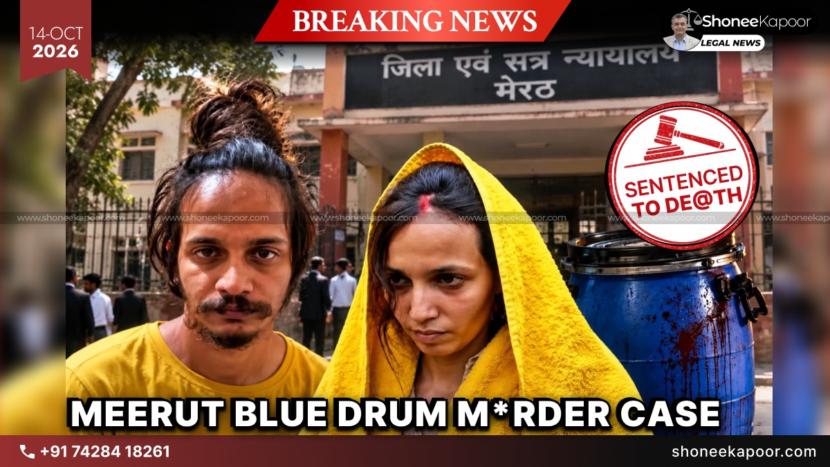 BREAKING NEWS | Blue Drum Husband's Murder Case: Wife Muskan & Lover Sahil Sentenced To Death By Meerut Court