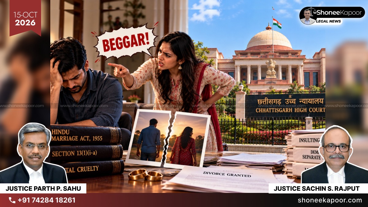 Wife Calling Husband 'BEGGAR' & Asking Him To Live Separately From His Elderly Mother Is Mental Cruelty: Chhattisgarh High Court
