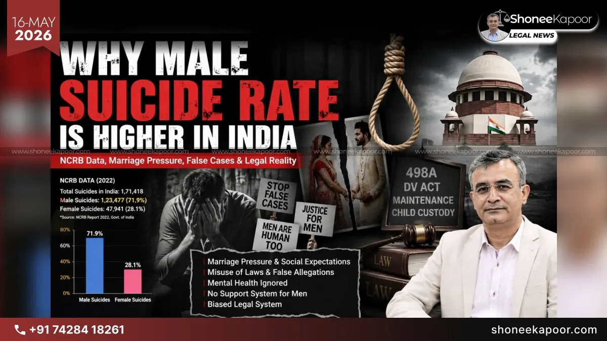 Why Male Suicide Rate Is Higher In India: NCRB Data, Marriage Pressure, False Cases &amp; Legal Reality