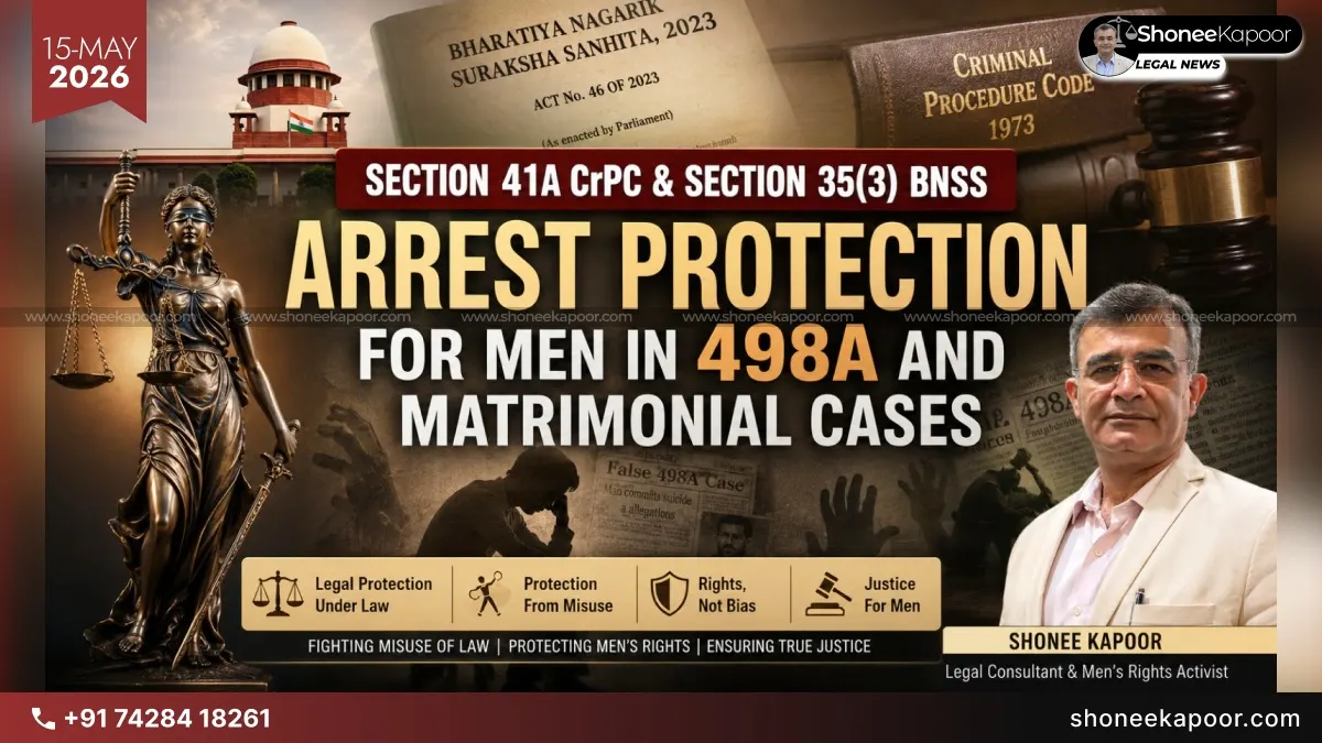 Section 41A CrPC &amp; Section 35(3) BNSS: Arrest Protection For Men In 498A And Matrimonial Cases