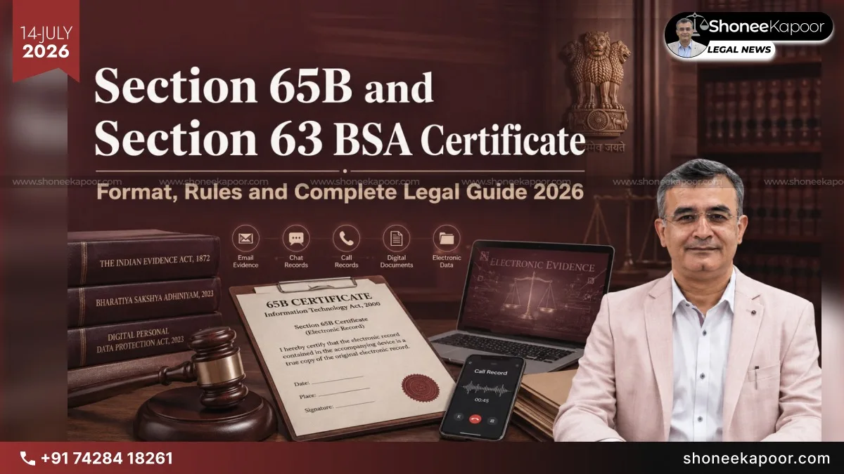 Section 65B and Section 63 BSA Certificate: Format, Rules and Complete Legal Guide 2026