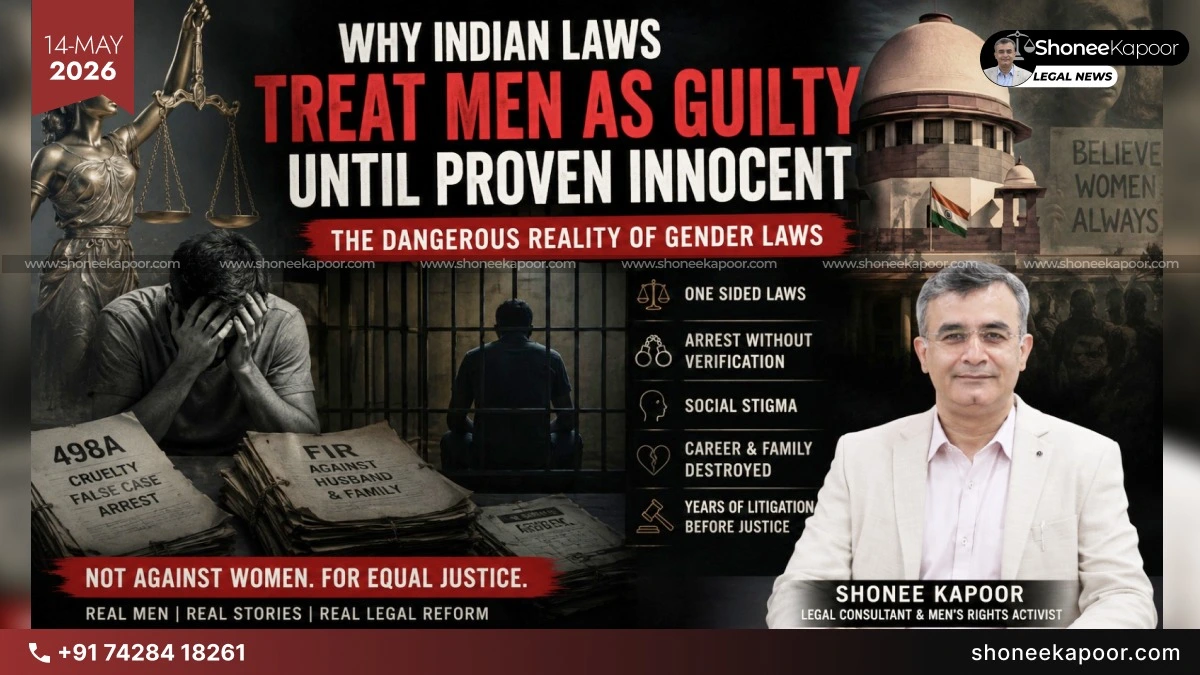 Why Indian Laws Treat Men As Guilty Until Proven Innocent: The Dangerous Reality of Gender Laws