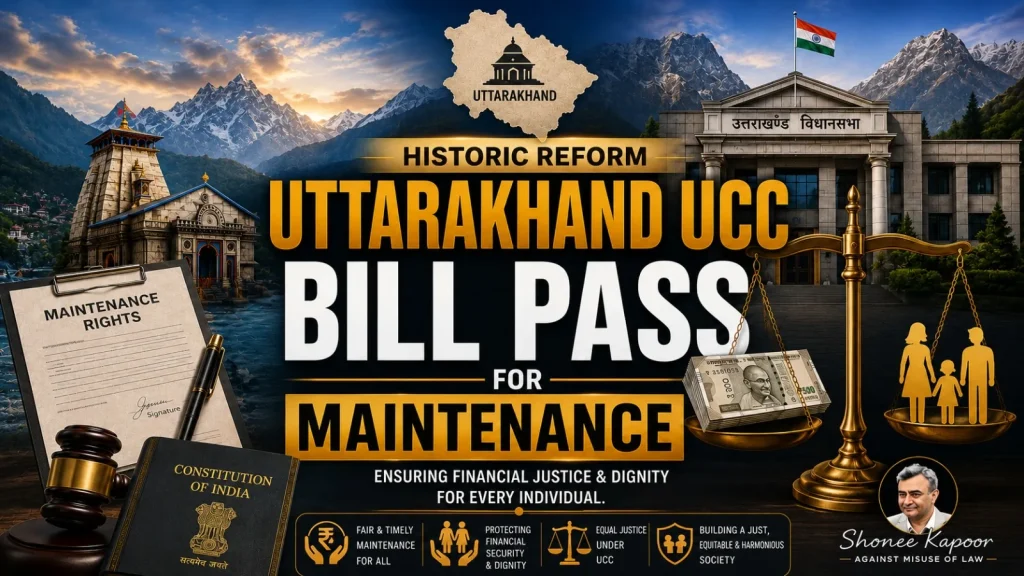 Uttarakhand UCC Bill Pass for Maintenance: Complete Guide to Uniform Maintenance Laws Under the UCC
