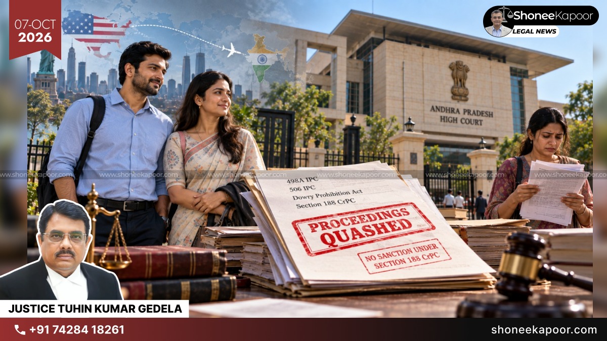 Wife Names NRI Brother-in-Law and Sister-in-Law In 498A Case Over Alleged Acts In USA: Andhra Pradesh HC Quashes Case, Cites Lack Of S.188 CrPC Sanction