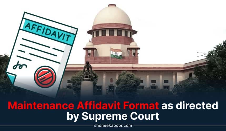 Affidavit Format For Maintenance​ by Supreme Court
