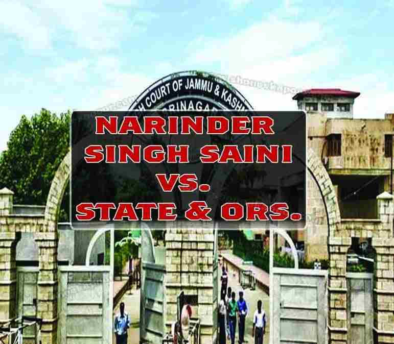 Narinder Singh Saini VS. State & ORS.