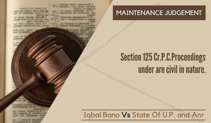 Section 125 Cr.P.C. Proceedings under are civil