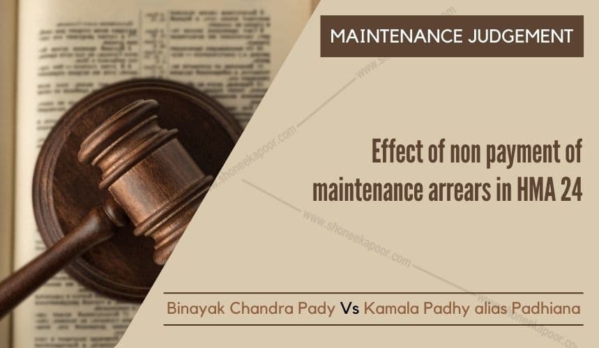 Orissa High Court Effect of non payment of maintenance