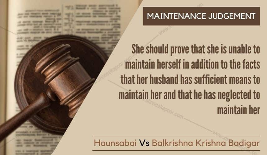 Karnataka High Court unable to maintain herself