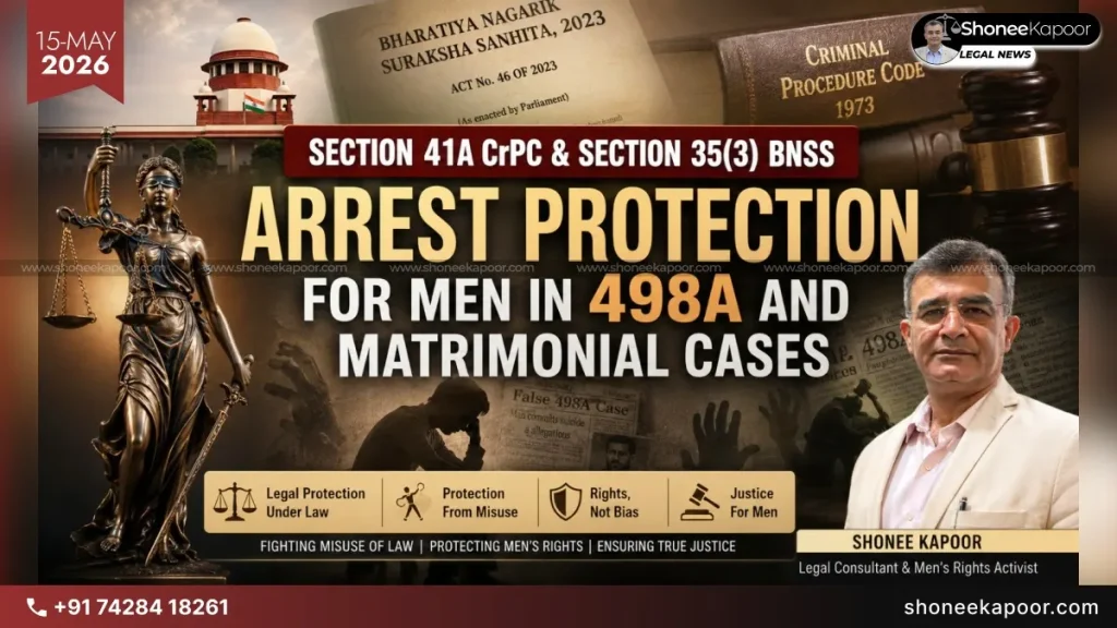 498A Arrest Protection For Men 41A CrPC & BNSS 35