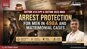 498A Arrest Protection For Men 41A CrPC & BNSS 35