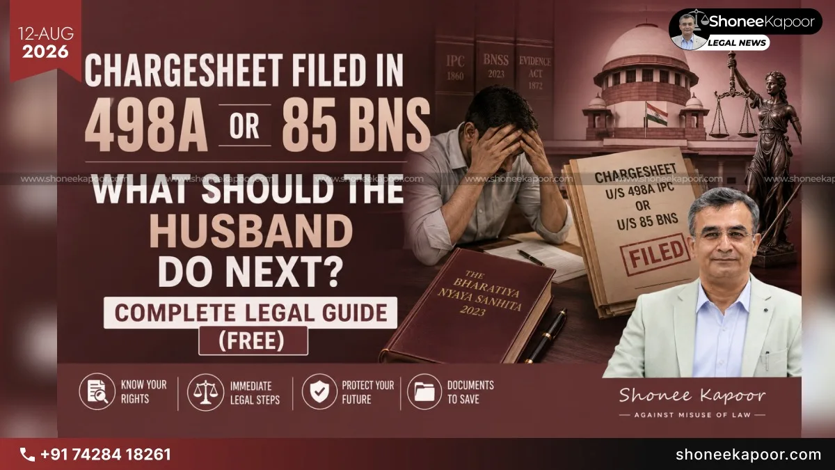 Chargesheet Filed In 498A Or 85 BNS Case: What Should The Husband Do Next? 1 Chargesheet Filed In 498A Or 85 BNS Husband’s Guide